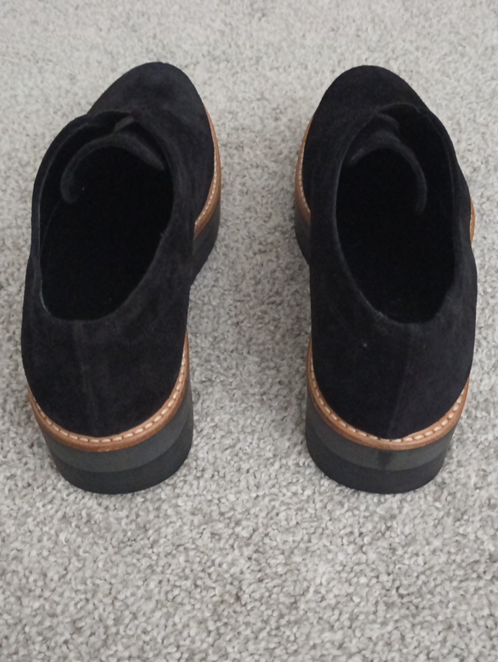VINCE Black Suede Loafers Size 7 - Picture 7 of 9